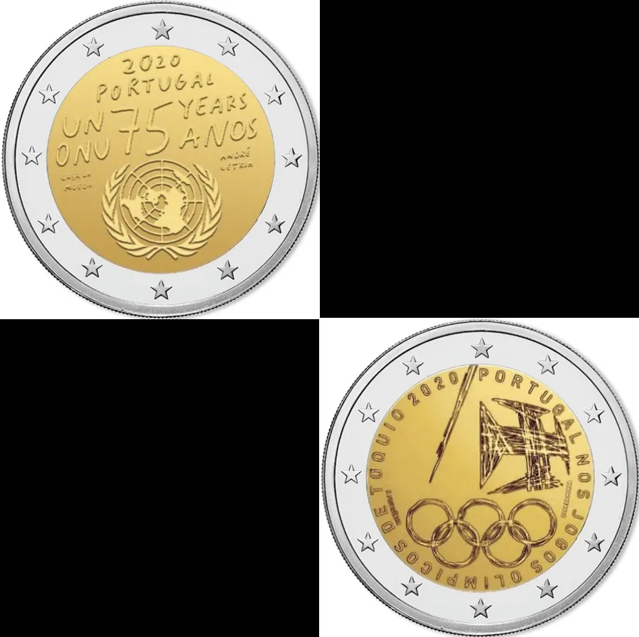 Motive der beiden portugiesischen 2-Euro-Gedenkmünzen 2020 bekanntgegeben