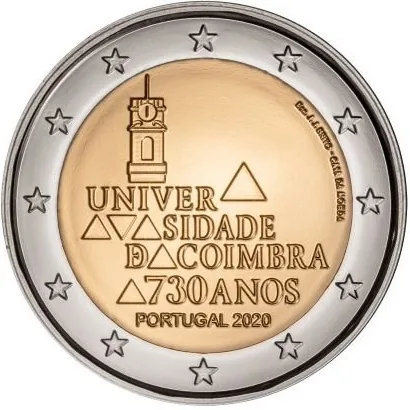 Bild der geprägten portugiesischen 2-Euro-Gedenkmünze 2020 veröffentlicht
