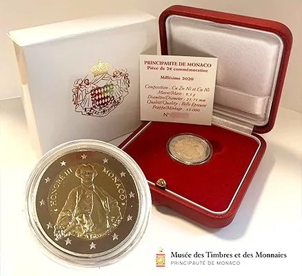 Monegassische 2-Euro-Gedenkmünze 2020 ausgegeben