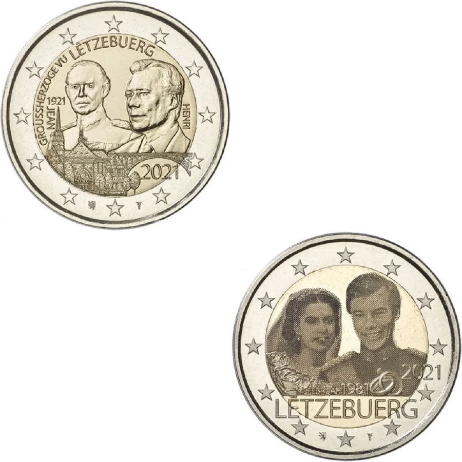 Motive der luxemburgischen 2-Euro-Gedenkmünzen 2021 veröffentlicht