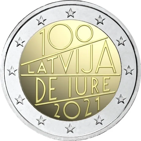 Lettische 2-Euro-Gedenkmünze 2021 ausgegeben