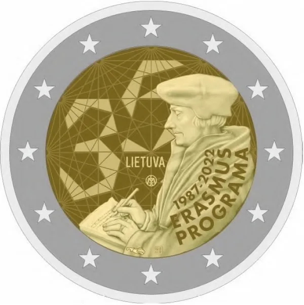 Motiv der zweiten litauischen 2-Euro-Gedenkmünze 2022 veröffentlicht