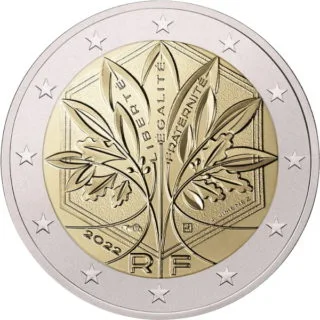 Motiv der neuen französischen 2-Euro-Kursmünze 2022 veröffentlicht
