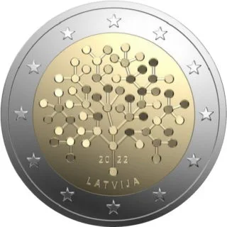Erste lettische 2-Euro-Gedenkmünze 2022 ausgegeben
