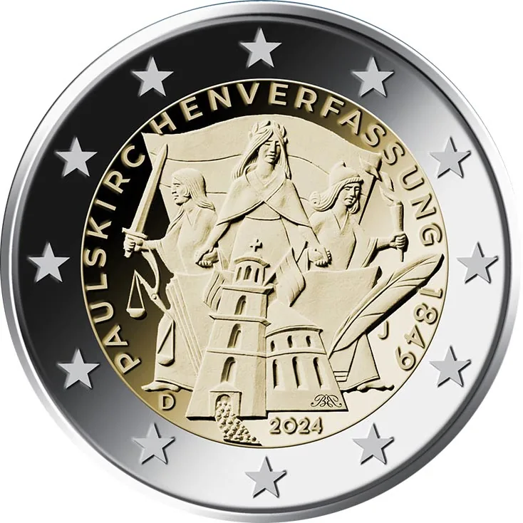 Motiv der zweiten deutschen 2-Euro-Gedenkmünze 2024 vorgestellt