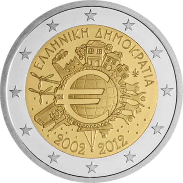 Griechenland 10 Jahre Euro-Bargeld