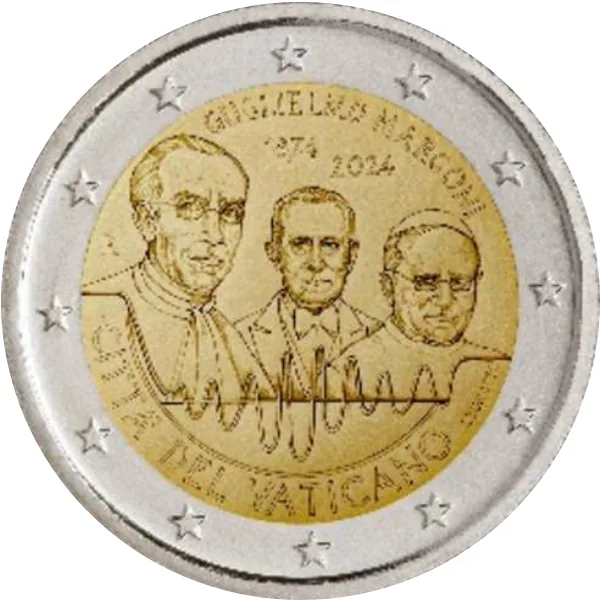 Motiv der zweiten vatikanischen 2-Euro-Gedenkmünzen 2024 veröffentlicht