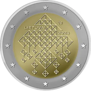 Litauische 2-Euro-Gedenkmünze 2024 ausgegeben