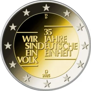 Motiv der zweiten deutschen 2-Euro-Gedenkmünze 2025 veröffentlicht