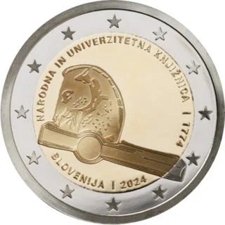 Pièce commémorative slovène de 2 euros 2024 émise