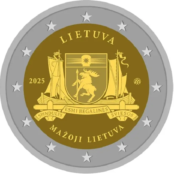Motiv der zweiten litauischen 2-Euro-Gedenkmünze „Litauische Ethnographische Regionen – Mažoji Lietuva“ 2025 bekannt