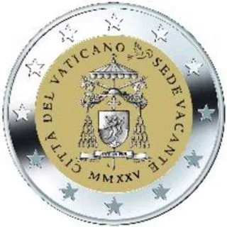 Vatican Publishes Design for First 2025 2-Euro Commemorative Coin: Sede Vacante 2025