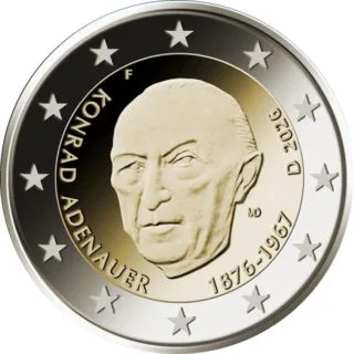 Germany Reveals Design for Second 2026 2-Euro Commemorative Coin: Konrad Adenauer