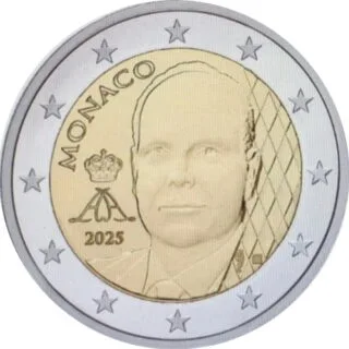 Monaco Issues New 2025 2-Euro Circulation Coin: Prince Albert II