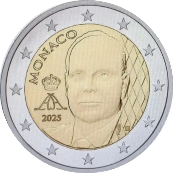 Neue monegassische 2-Euro-Kursmünze 2025 „Albert II.“ ausgegeben