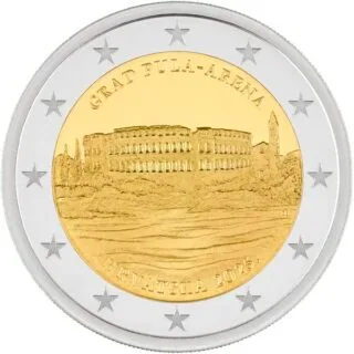 Croatia Publishes Design for Second 2025 2-Euro Commemorative Coin: City of Pula – The Arena