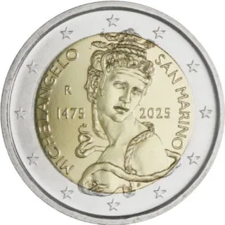 San Marino Issues Second 2025 2-Euro Commemorative Coin: 550th Anniversary of Michelangelo's Birth