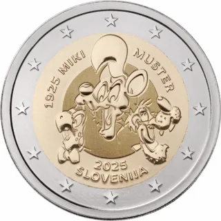 Pièce commémorative slovène de 2 euros 2025 « 100e anniversaire de la naissance de Miki Muster » émise