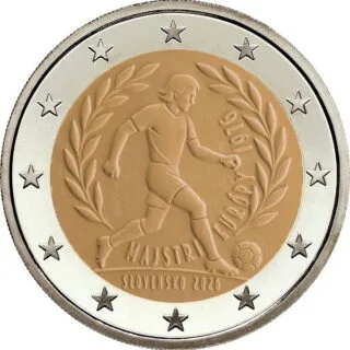 Slovakia Reveals Design for Second 2026 2-Euro Coin: 50th Anniversary of Czechoslovakia's 1976 European Championship Victory
