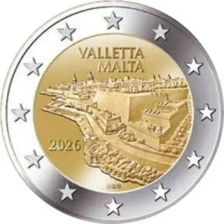 Les deux pièces commémoratives maltaises de 2 euros 2026 « Valletta » & « Le chien du pharaon » émises