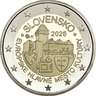 Slovakia Issues First 2-Euro Commemorative Coin 2026 "Trenčín – European Capital of Culture 2026"