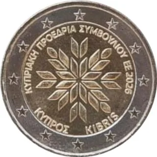 Motif de la pièce commémorative chypriote de 2 euros 2026 « Présidence du Conseil de l'UE » annoncé