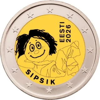 Motif de la pièce commémorative estonienne de 2 euros 2026 « Sipsik » annoncé