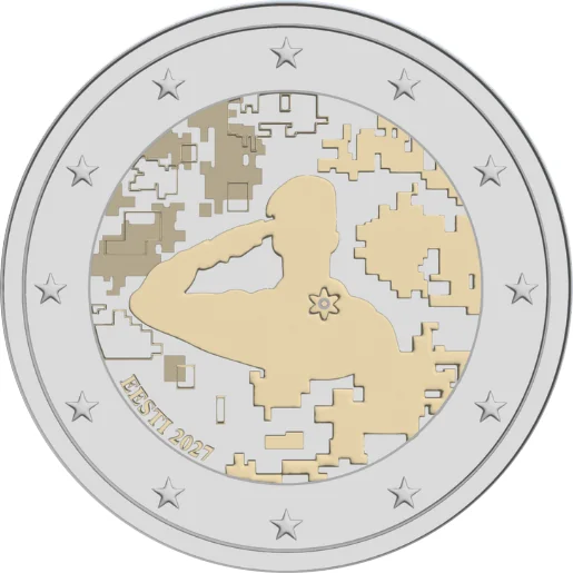 Le motif de la pièce commémorative estonienne de 2 euros 2027 en l’honneur des vétérans des forces de défense estoniennes dévoilé