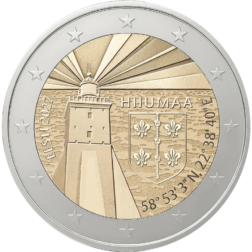 Estland: Motiv der 2-Euro-Gedenkmünze 2027 „Landkreis Hiiumaa“ zeigt Kõpu-Leuchtturm