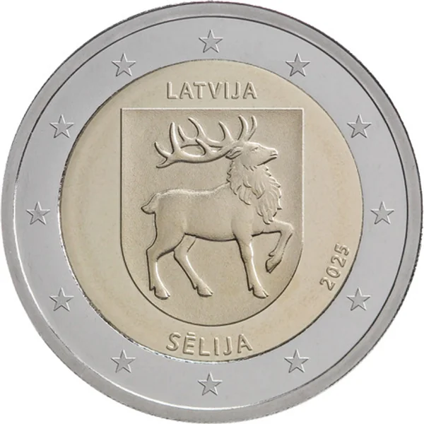 2-Euro-Gedenkmünze Lettland 2025 – Regionen Lettlands – Sēlija