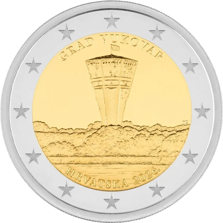 2-Euro-Münze „Vukovar“ 2026: Kroatien veröffentlicht das Motiv pünktlich zur heutigen Erstausgabe