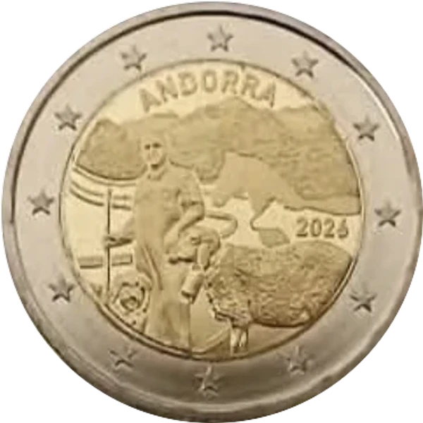 Zum Vergrößern klicken 2-Euro-Gedenkmünze Andorra 2026 – Transhumanz