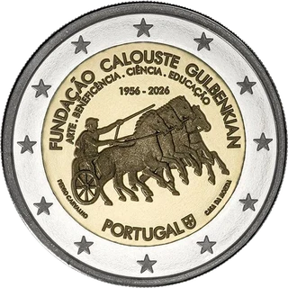 Portugal gibt 2-Euro-Münze „70 Jahre Calouste-Gulbenkian-Stiftung“ 2026 offiziell aus – erstmals auch in Reverse Proof