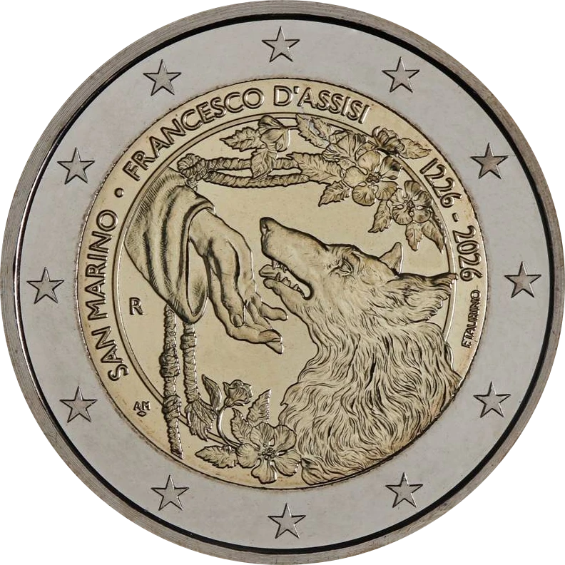 San Marino gibt 2-Euro-Gedenkmünze 2026 „800. Todestag des Heiligen Franz von Assisi“ offiziell aus